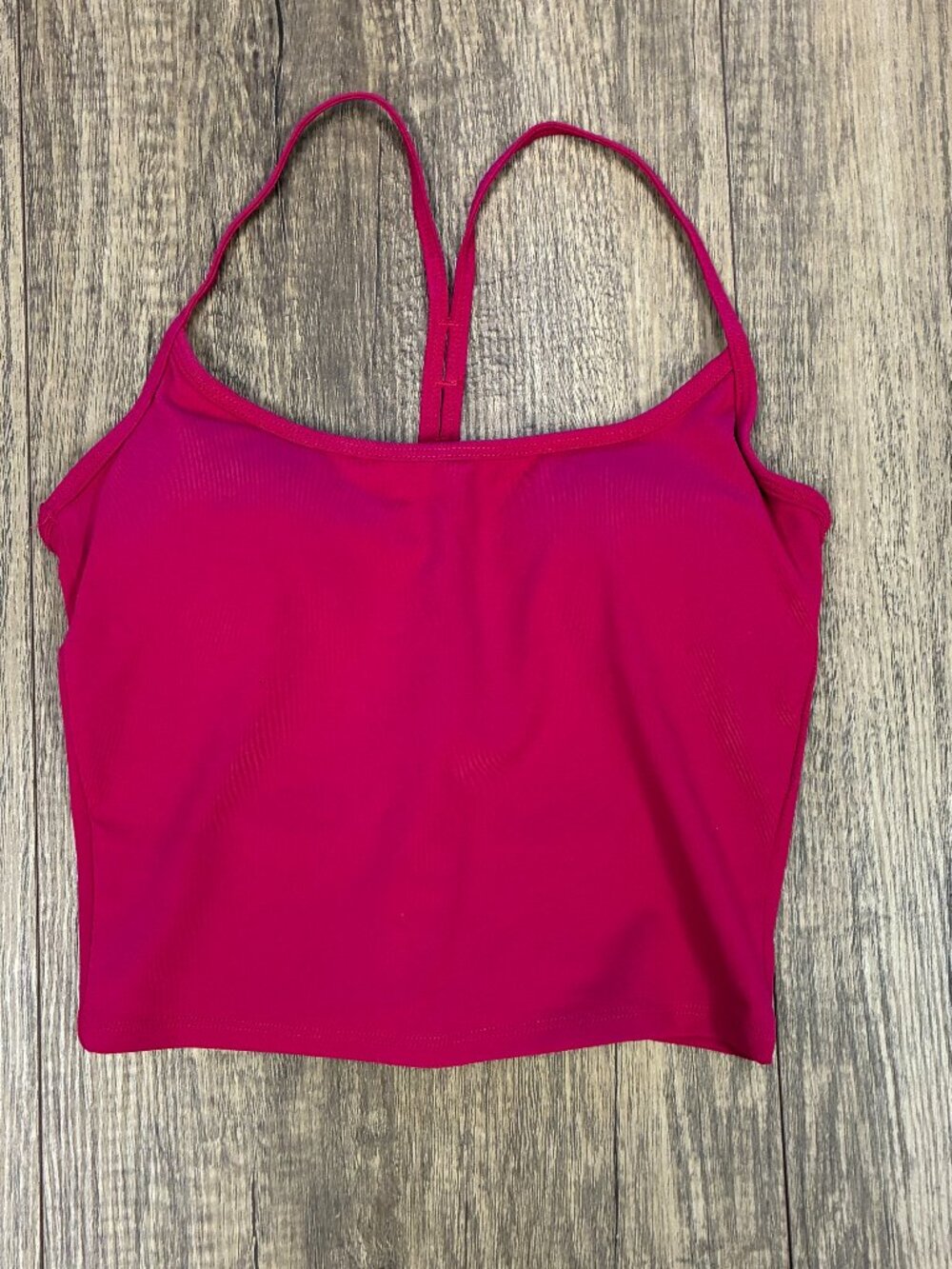 Tank Top Crop Top- Berry Pink